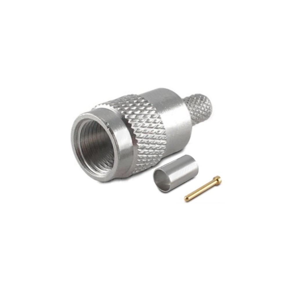 Ficha FME Macho, Contactos Dourados, para Cabo Rg58/U