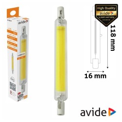Lâmpada R7S, 13W, 230V, LED COB, com 118mm, 4000K, 1100lm, AVIDE
