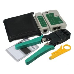 TESTADOR DE CABOS REDE RJ11 RJ45 C/ ALICATE E DESCARNADOR