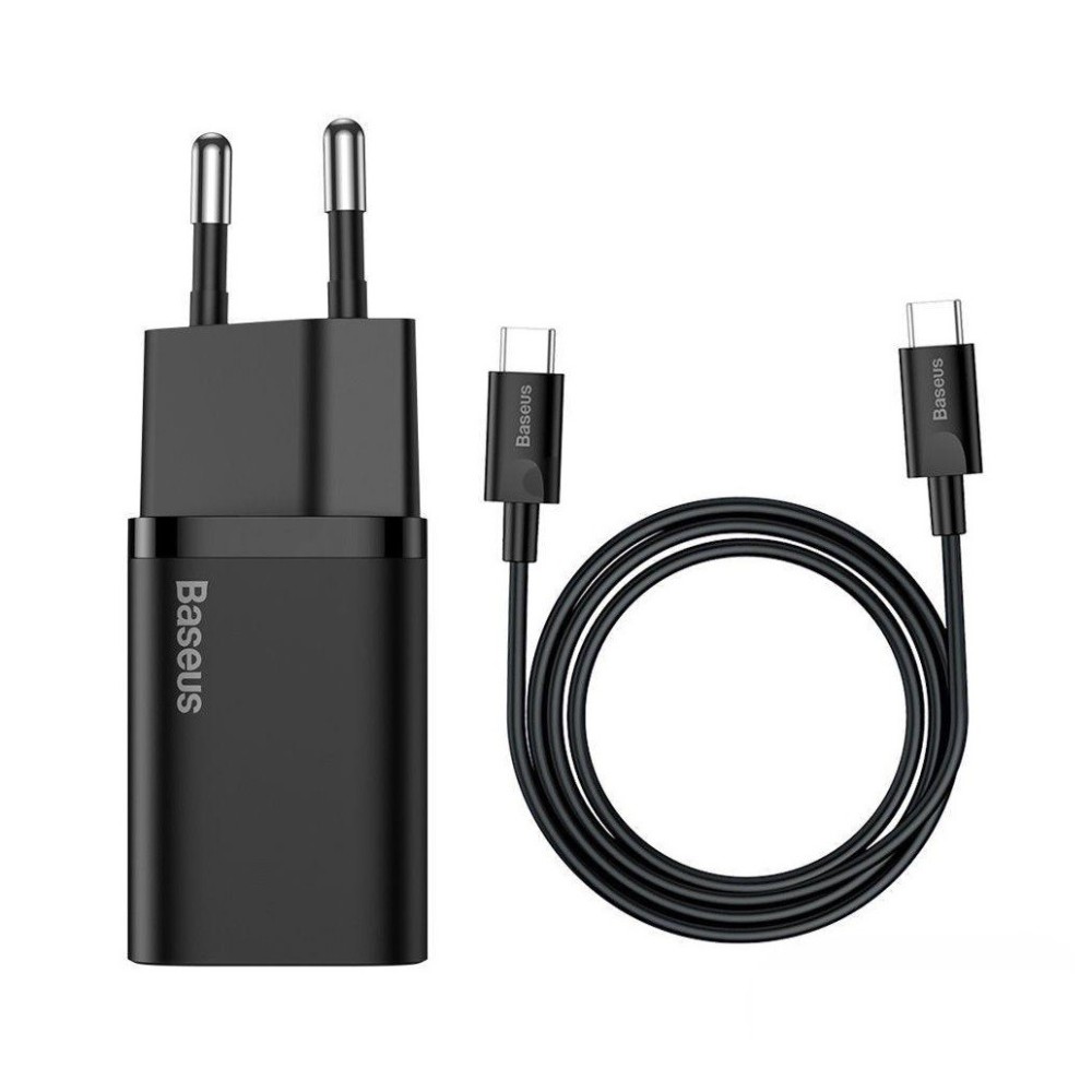 Alimentador USB-C, 25W, Super SI + Cabo USB-C, BASEUS