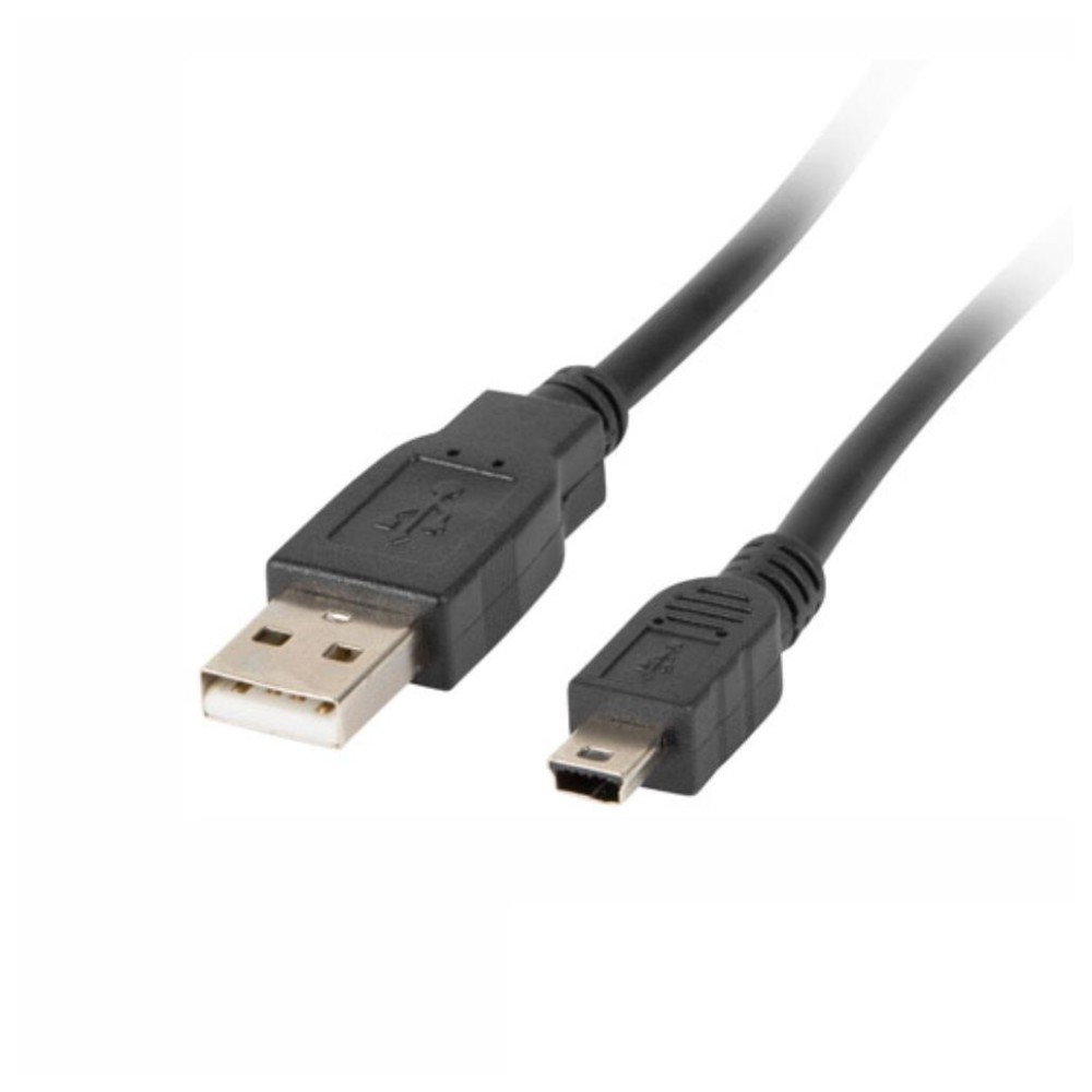 Cabo USB-A 2.0 Macho / Mini USB-B 2.0 Macho, 1.8mt, preto, LANBERG