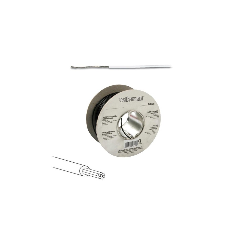 Cabo Multifilar Branco de 0.20mm, VELLEMAN