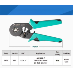 Alicate de cravar ponteiras, 175mm 0.08-10mm², PROSKIT CP-462G