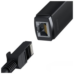 Cabo Adaptador USB-A / RJ45, 1000Mbps, Preto, BASEUS