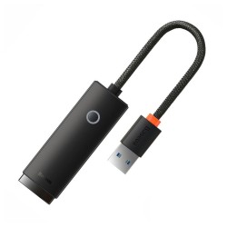 Cabo Adaptador USB-A / RJ45, 1000Mbps, Preto, BASEUS