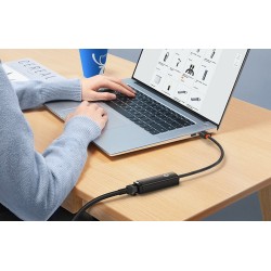Cabo Adaptador USB-A / RJ45, 1000Mbps, Preto, BASEUS