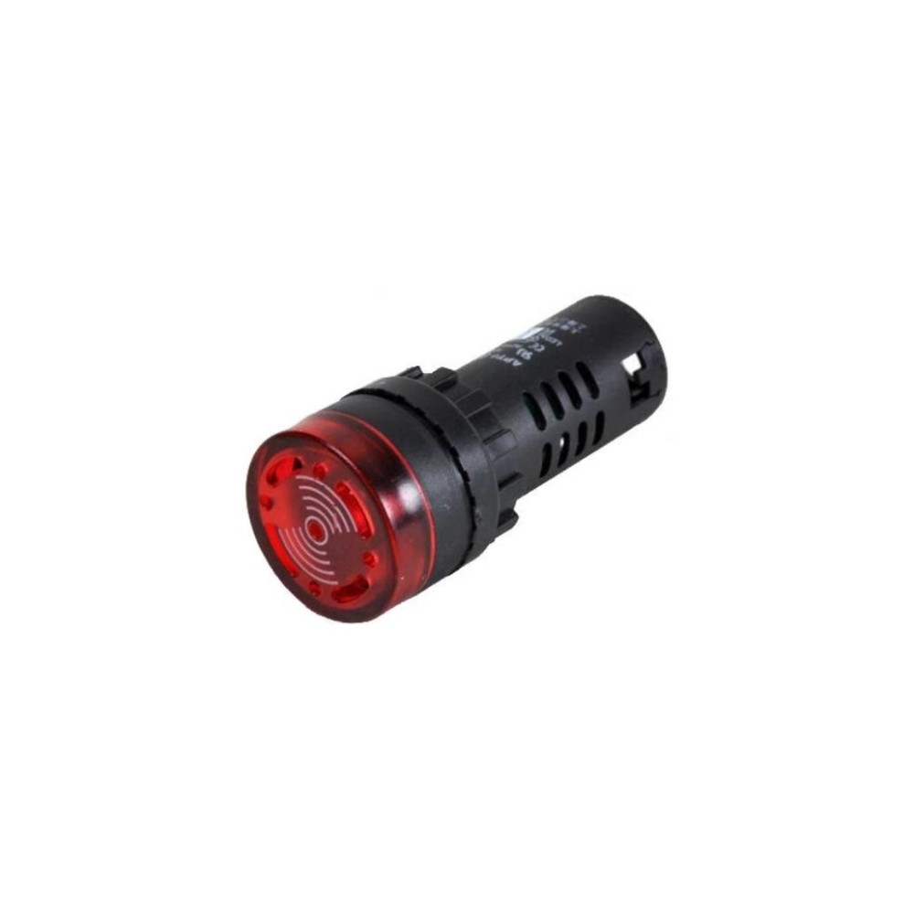 Luz PilotoRedondo de Painel, 29mm, 230V, com Besouro, Vermelho Luz PilotoRedondo de Painel, 29mm, 230V, com Besouro, Vermelho