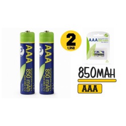 Pack de 2 pilhas recarregáveis AAA tipo Ni-MH, com 1.2V