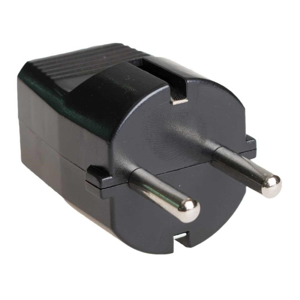 Ficha Schuko Macho, 16A/250V, com terra, preta, SOLERA