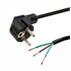 Cabo alimentação schuko macho 3G0.75, 3x1,5mm 1.8MT
