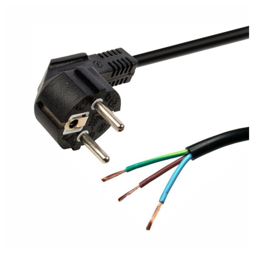 Cabo alimentação schuko macho 3G0.75, 3x1,5mm 1.8MT