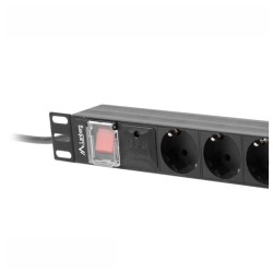 EXTENSAO CORRENTE SCHUKO 8 VIAS + INTERRUPTOR + PROTECAO BASTIDOR