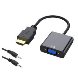 Conversor/Cabo Adaptador vídeo HDMI / VGA com áudio, cabo 232mm, da PROK