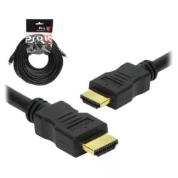 Cabo HDMI Dourado, Macho / Macho, 2.0, 4k, Preto, 20m, PROK