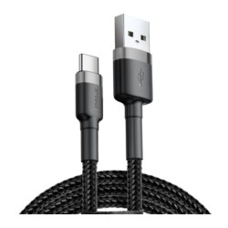 Cabo USB-A 2.0 Macho / USB-C Macho QuickCharge 3.0 / 2A, 3mts