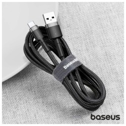 Cabo USB-A 2.0 Macho / USB-C Macho QuickCharge 3.0 / 3A, 1mt, BASEUS CAFULE