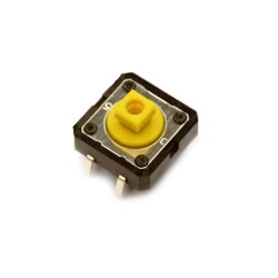 Microswitch SPST NO, 12x12mm, altura do botão 3mm