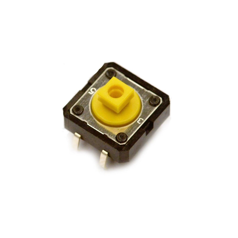 Microswitch SPST NO, 12x12mm, altura do botão 3mm