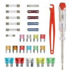 Conjunto de 26 Fusíveis universais para Automóvel, mais Busca-Pólos