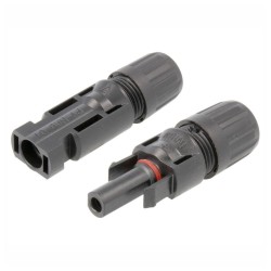 Conjunto de 2 fichas MC4 macho + fêmea para painéis solares