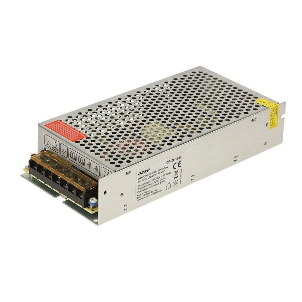 Fonte de Alimentação Industrial, 12V, 110-240Vac, 120W, 10A