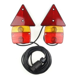 Kit de lâmpada traseira magnética com triângulo refletor, para reboques TLS01