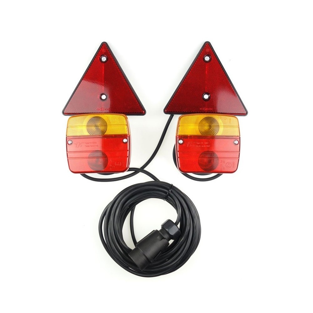 Kit de lâmpada traseira magnética com triângulo refletor, para reboques TLS01