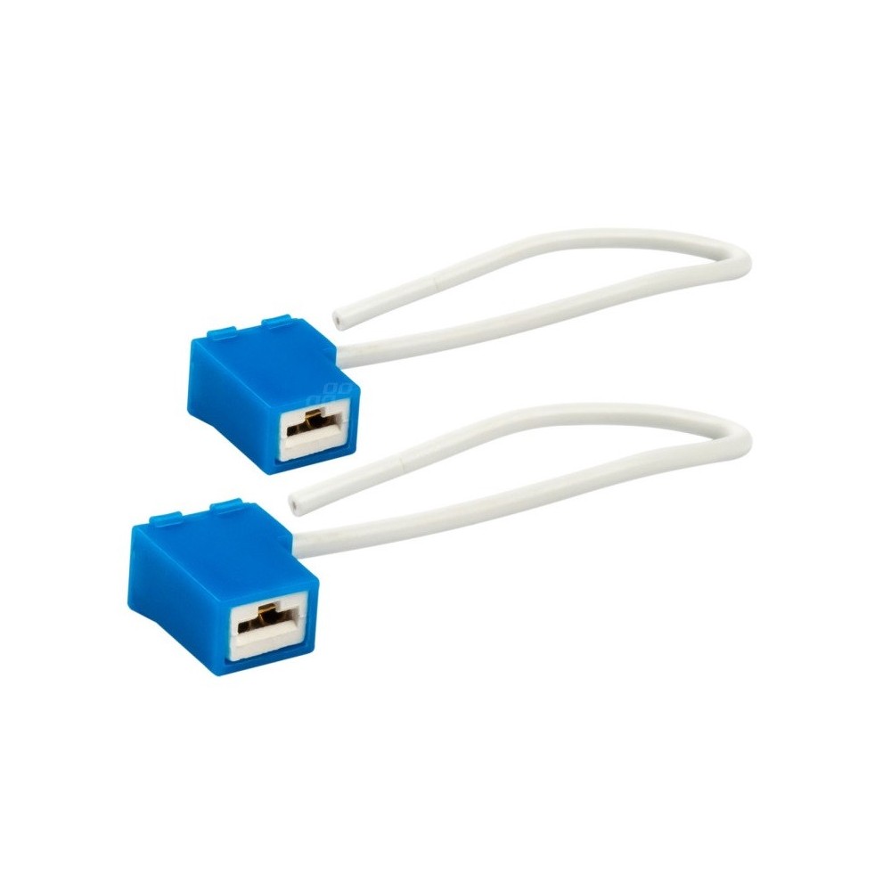 Suporte cerâmico angular, c/ cabo 15cm, 12V-24V, p/ lâmpadas H1 / H3