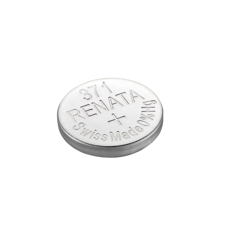 Pilha óxido de prata, tipo botão, 371/SR920SW, 1.5V, Ag2O, RENATA Pilha óxido de prata, tipo botão, 371/SR920SW, 1.5V, Ag2O, RENATA