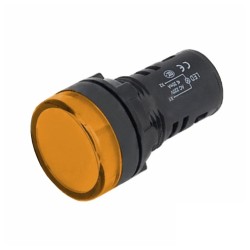 Luz Piloto Redondo de Painel, 29mm, 230V, Amarelo, Jolight