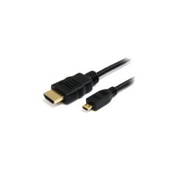 Cabo HDMI Dourado Macho / Micro HDMI Macho, Preto, 1.5m