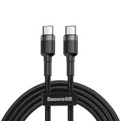 Cabo USB-C Macho / USB-C Macho PD, 60W, 1mt, preto, BASEUS