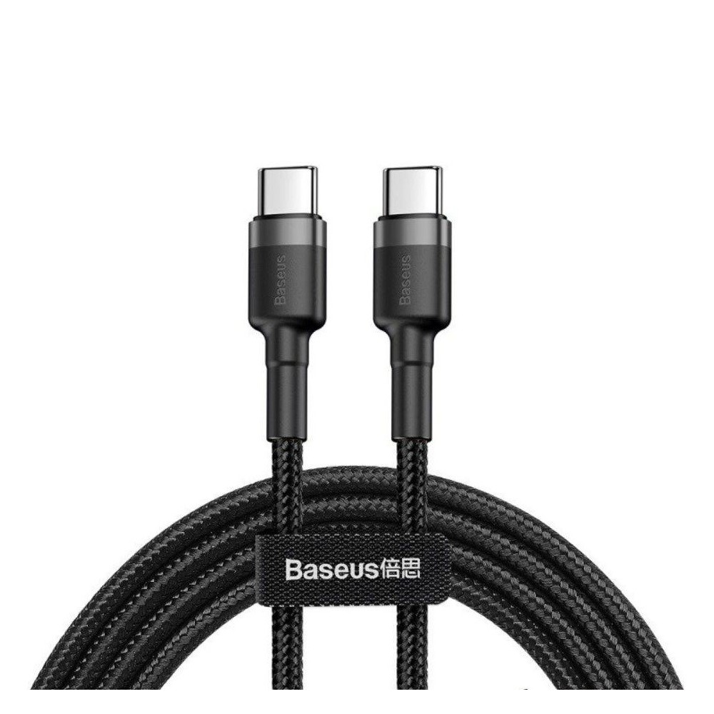 Cabo USB-C Macho / USB-C Macho PD, 60W, 1mt, preto, BASEUS