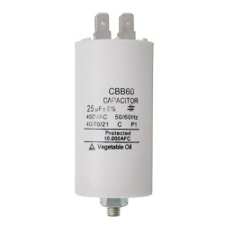 Condensador de arranque, 450V, s/cabo, 25µF