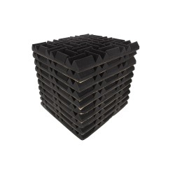 Espuma acústica com adesivo, 5 cm, cinza escura