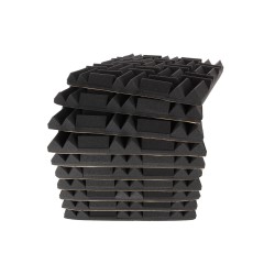 Espuma acústica com adesivo, 5 cm, cinza escura