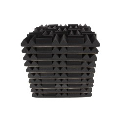 Espuma acústica com adesivo, 5 cm, cinza escura