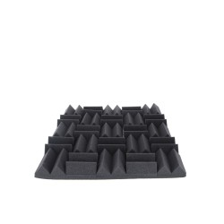 Espuma acústica com adesivo, 5 cm, cinza escura