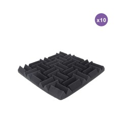 Espuma acústica com adesivo, 5 cm, cinza escura