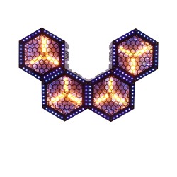 Pack com 2 projetores LED retro 3x50W COB + 36 LEDs RGB