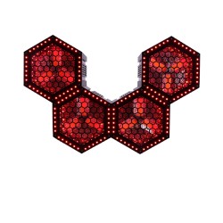 Pack com 2 projetores LED retro 3x50W COB + 36 LEDs RGB