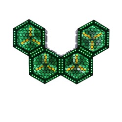 Pack com 2 projetores LED retro 3x50W COB + 36 LEDs RGB