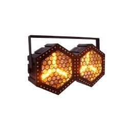 Pack com 2 projetores LED retro 3x50W COB + 36 LEDs RGB