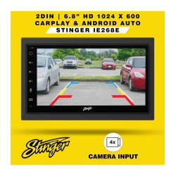 Centro multimédia 2din, wireless, compatível Android Auto+Carplay