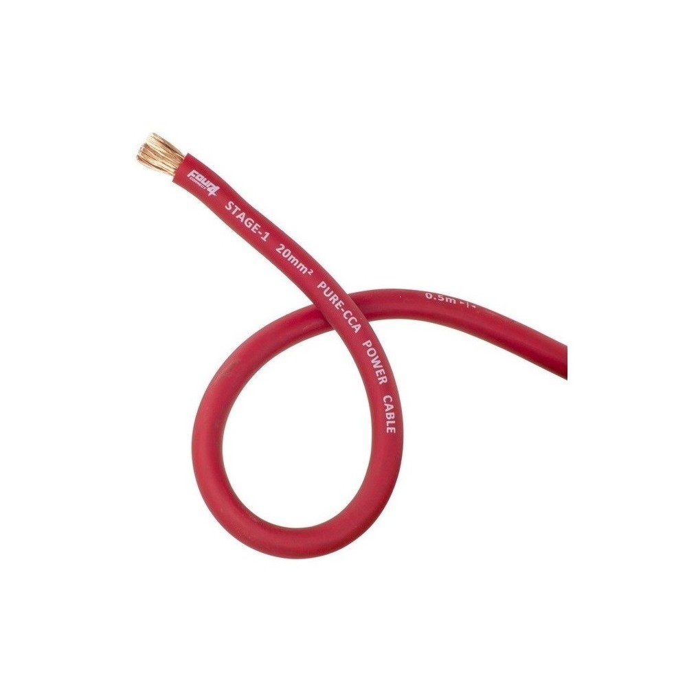 Cabo de alimentação CCA 20mm2, vermelho (vendido ao metro)