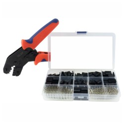 Kit Alicate Cravar + Conectores Dupont 2.54mm, 620pcs