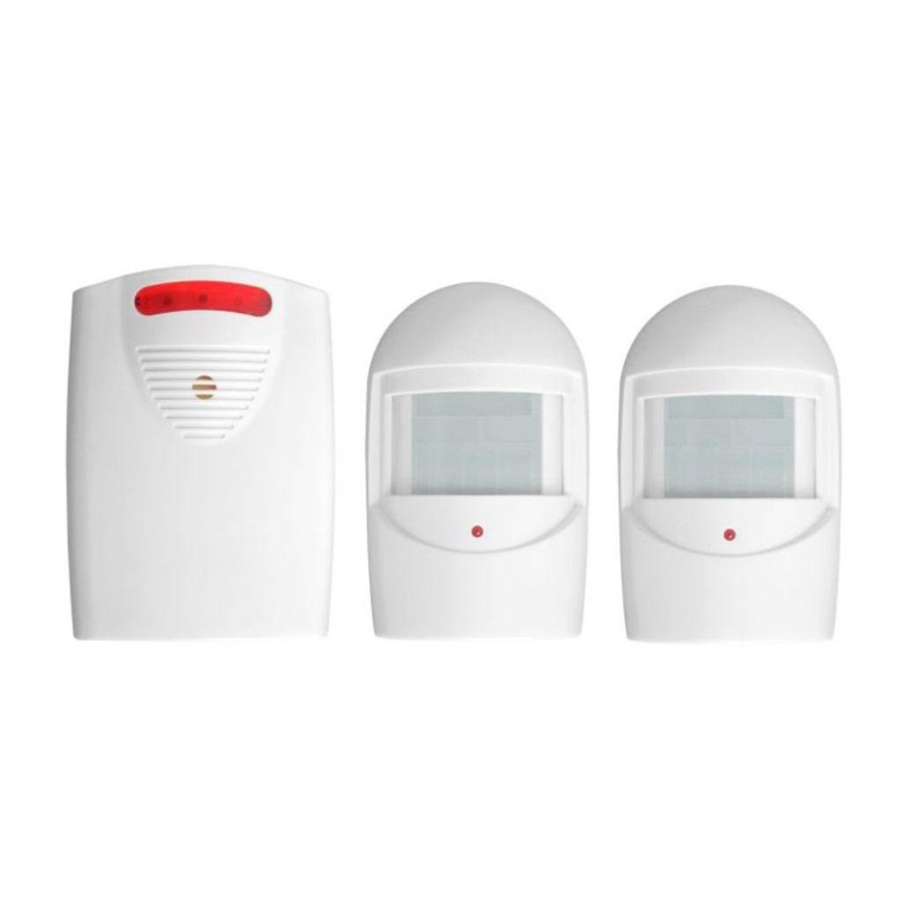 Alarme com 2x Sensores Movimento PIR, 120 metros, IP44