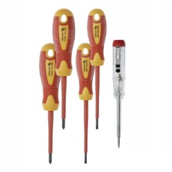 Conjunto de 4 Chaves VDE 1000V e 1 Busca-Pólos