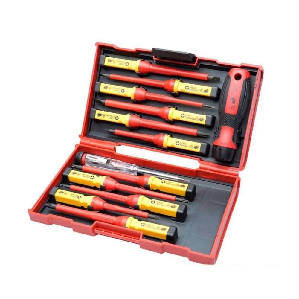 Conjunto de 13 Chaves VDE 1000V e 1 Busca-Pólos