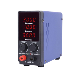 Fonte de Alimentação digital, 300W, 0-30V / 0-10A